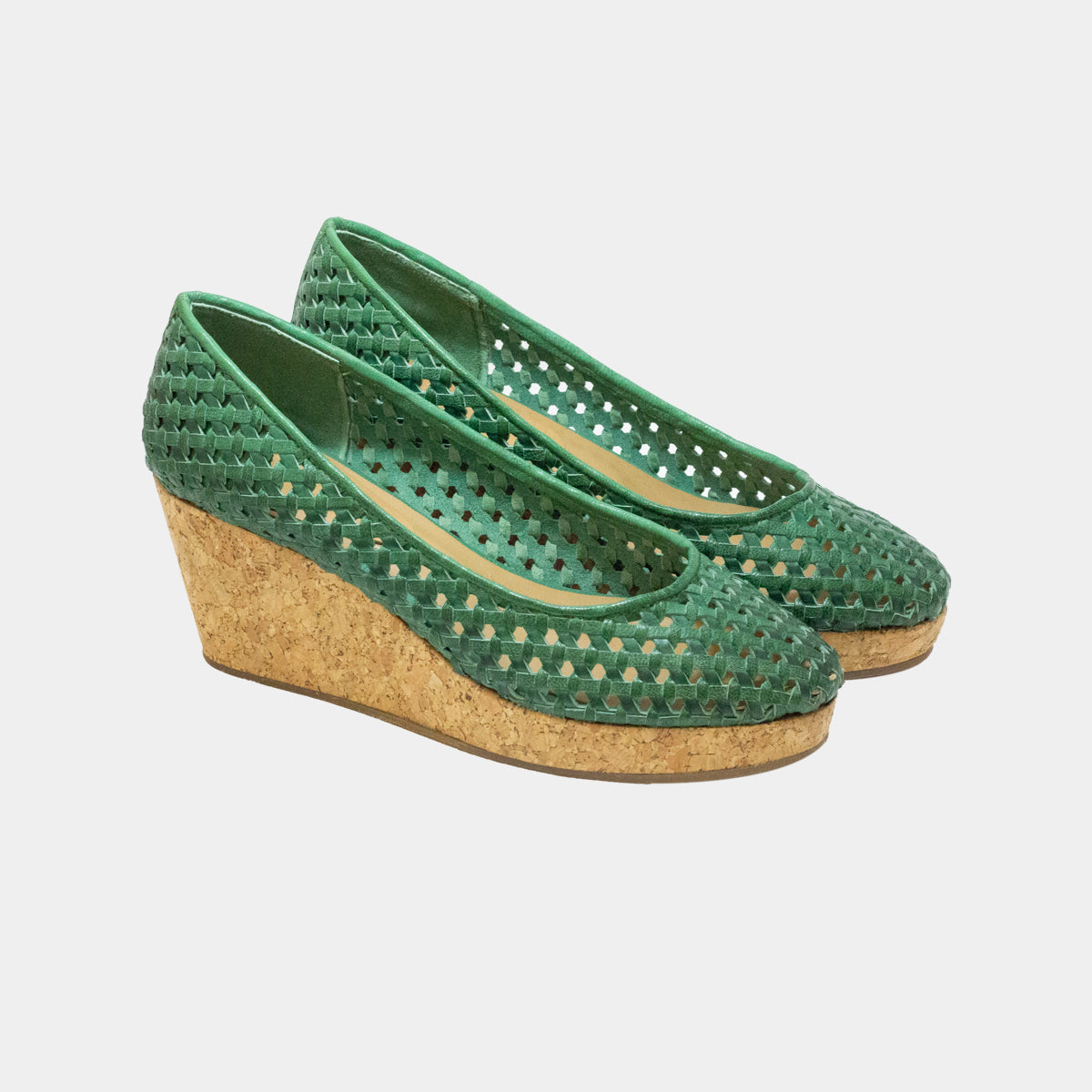 Green wedge online espadrilles